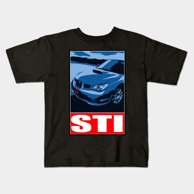 Subaru STI - 2 Kids T-Shirt by 5thmonkey